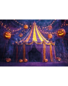 Fabric Photography Background Halloween Circus / Backdrop 6366