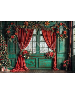 Fabric Photography Background Christmas / Backdrop 6255