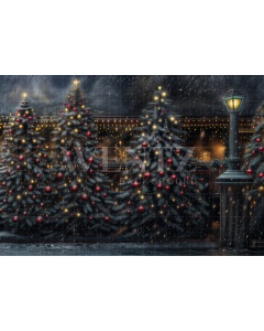 Fabric Photography Background Christmas Trees / Backdrop 6256