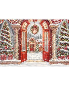 Fabric Photography Background Christmas / Backdrop 6258