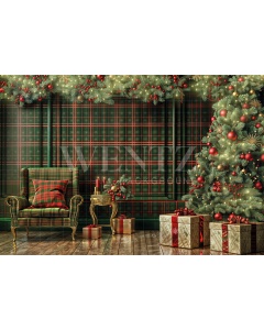 Fabric Photography Background Christmas Room / Backdrop 6281