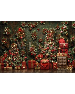 Fabric Photography Background Christmas / Backdrop 6283