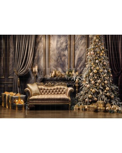 Fabric Photography Background Christmas Room / Backdrop 6294