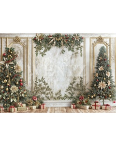 Fabric Photography Background Christmas / Backdrop 6304