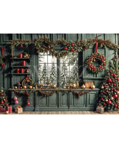 Fabric Photography Background Christmas / Backdrop 6301