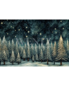 Fabric Photography Background Christmas Forest / Backdrop 6312