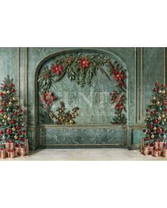 Fabric Photography Background Christmas Room / Backdrop 6307