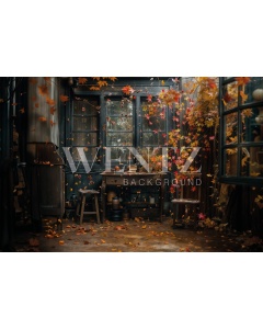 Fabric Photography Background Fall Room / Backdrop 5934