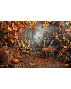 Fabric Photography Background Autumn Garden / Backdrop 5938