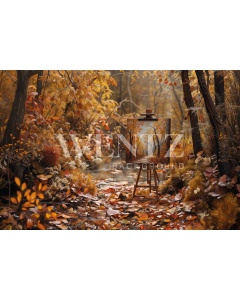 Fabric Photography Background Fall Forest / Backdrop 5930