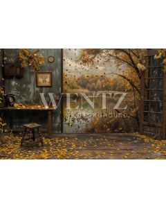 Fabric Photography Background Fall Room / Backdrop 5942