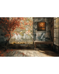 Fabric Photography Background Fall Room / Backdrop 5944