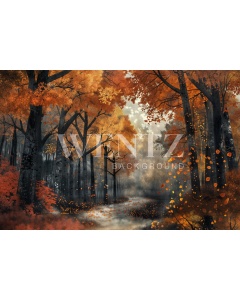 Fabric Photography Background Forest Fall / Backdrop 5950