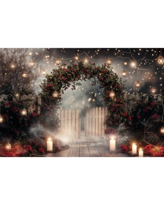 Fabric Photography Background Valentine's Day Romantic Garden / Backdrop 6003