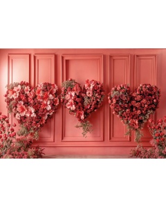 Fabric Photography Background Valentine's Day Boiserie / Backdrop 6012