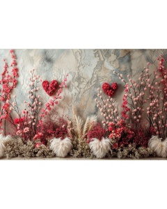 Fabric Photography Background Valentine's Day / Backdrop 6016