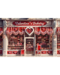 Fabric Photography Background Valentine's Day Sweet Shop / Backdrop 6061