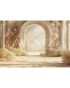 Fabric Photography Background Mother's Day Arch with Flowers / Backdrop 5825