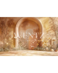 Fabric Photography Background Mother's Day Arch with Flowers / Backdrop 5829