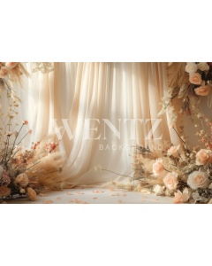 Fabric Photography Background Mother's Day Scenery with Curtains / Backdrop 5861