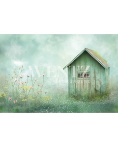 Fabric Photography Background Easter House / Backdrop 5650