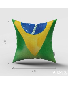 Pillow Case Soccer World Cup Brazil Flag - 45 x 45 / WA41